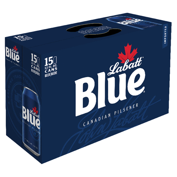 Labatt Blue Beer, 12 oz, 15 pk