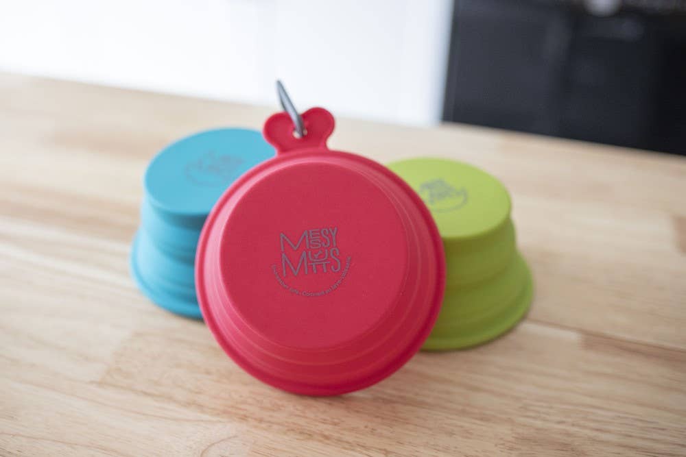Messy Mutts Silicone Collapsible Bowl Watermelon Small
