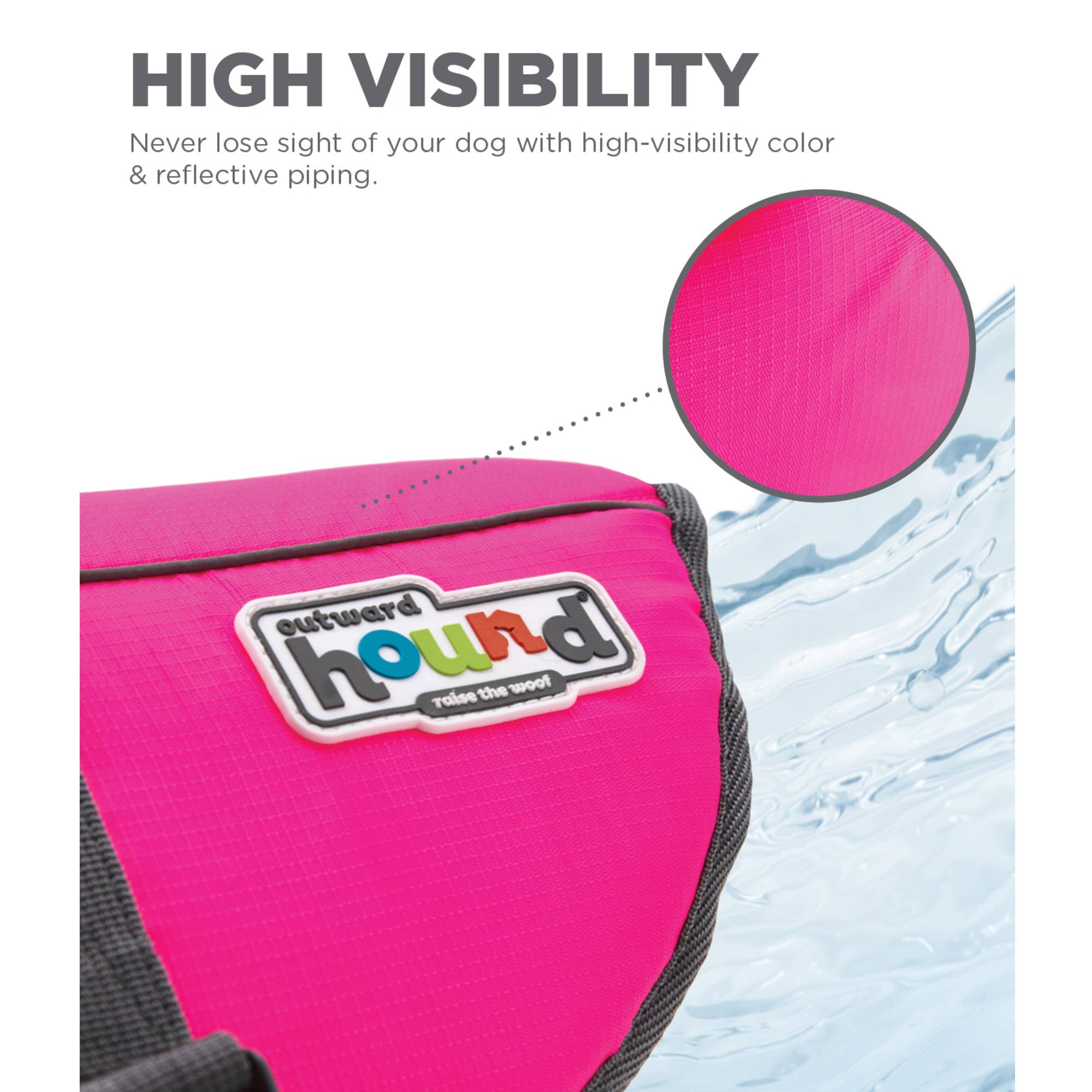 Outward Hound Granby Splash Life Jacket Pink Medium