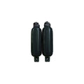 Twin Eye Ribbed Fender Kit (2) 6.5in x 23in Black w/ Lines - Seachoice