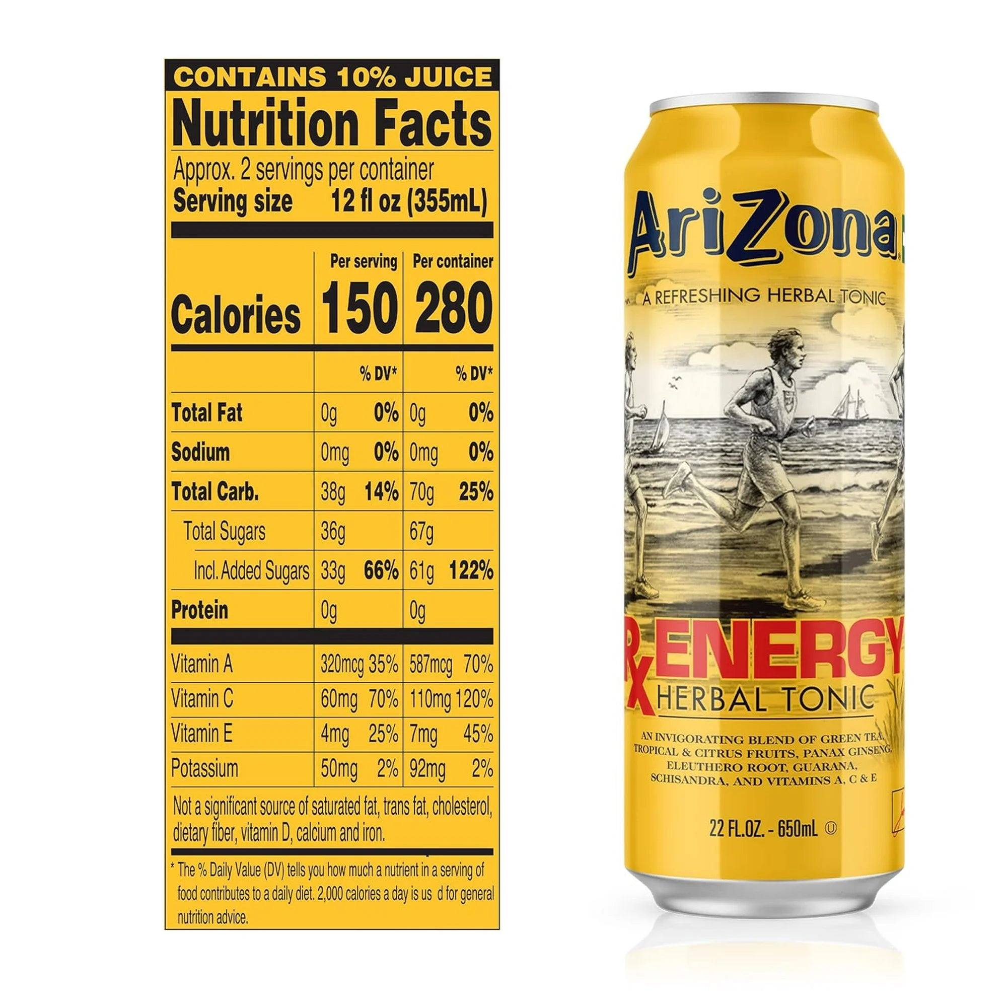 Arizona Rx Energy - Big Can, 22 Fl Oz
