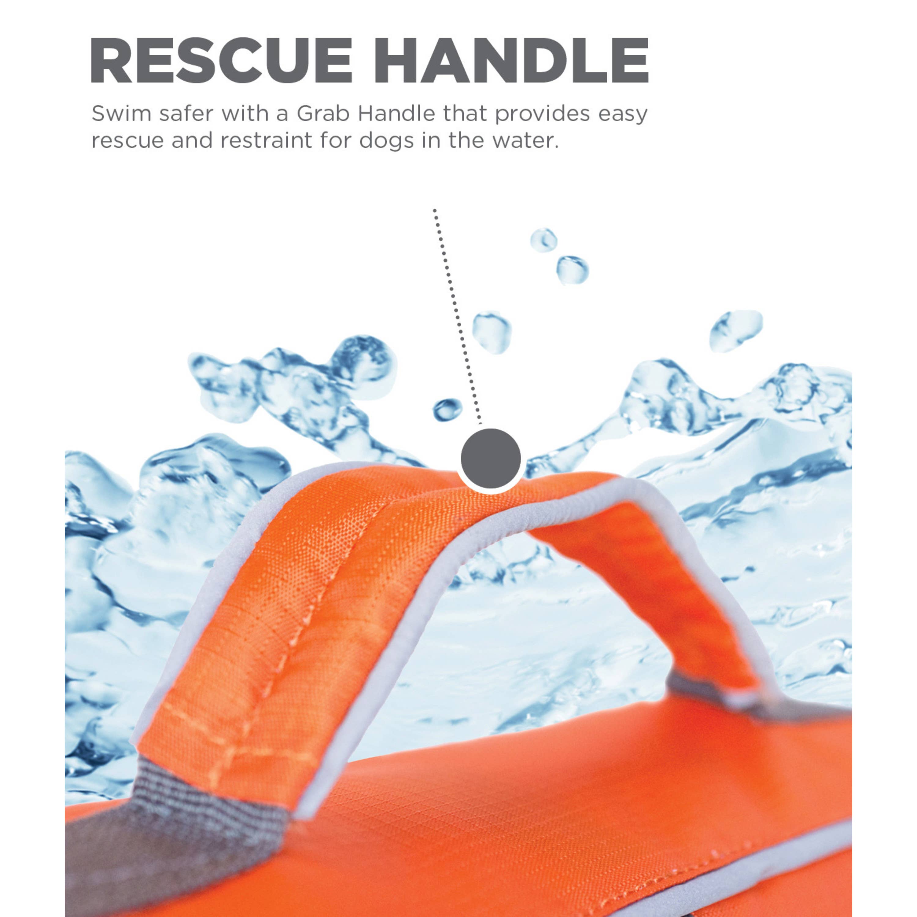 Outward Hound Granby Splash Dog Life Jacket Orange Small