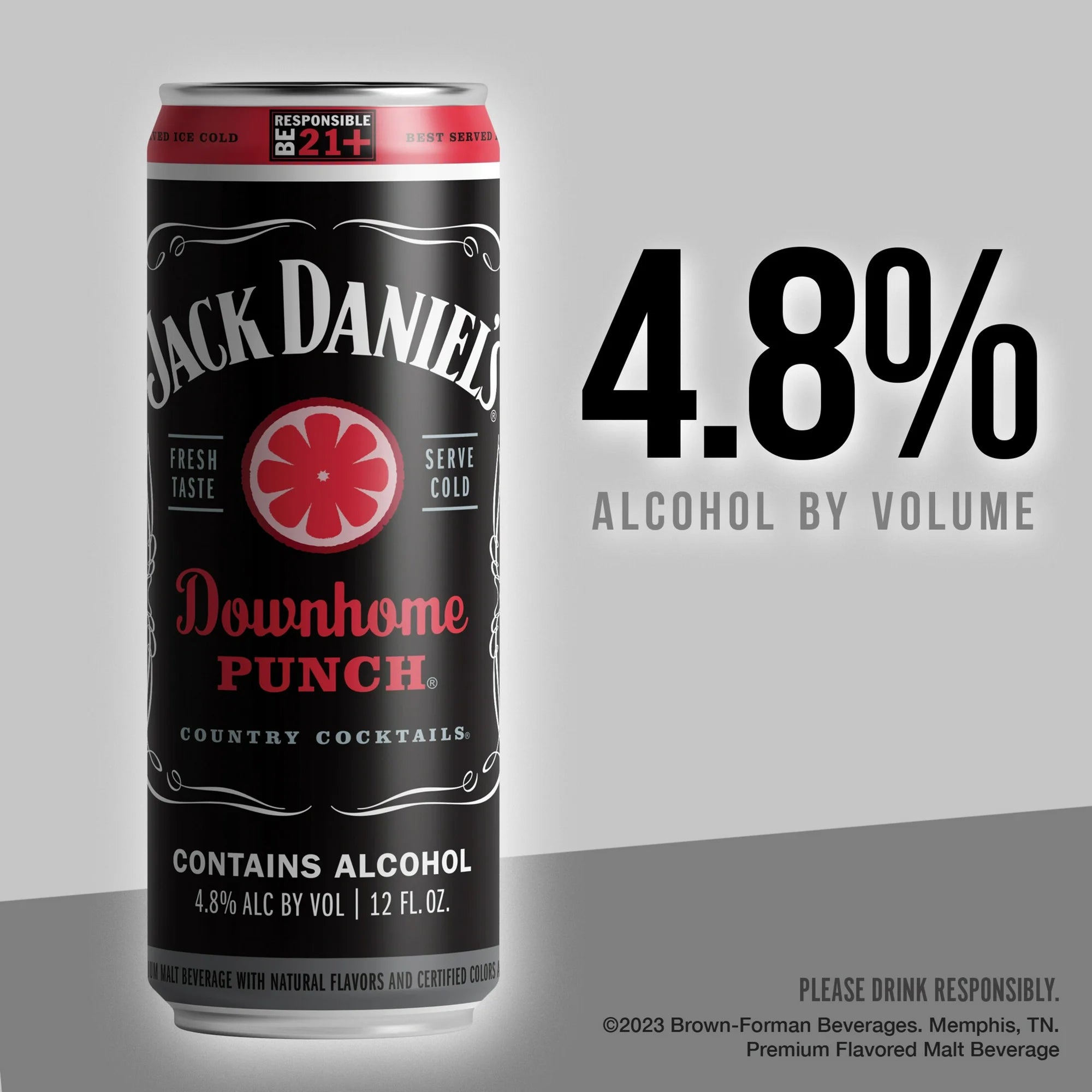 Jack Daniel's Country Cocktail Downhome Punch, 12 fl oz Aluminum Can, 4.8% ABV, Domestic Flavored Malt Beverage (Copy) (Copy) (Copy) (Copy)