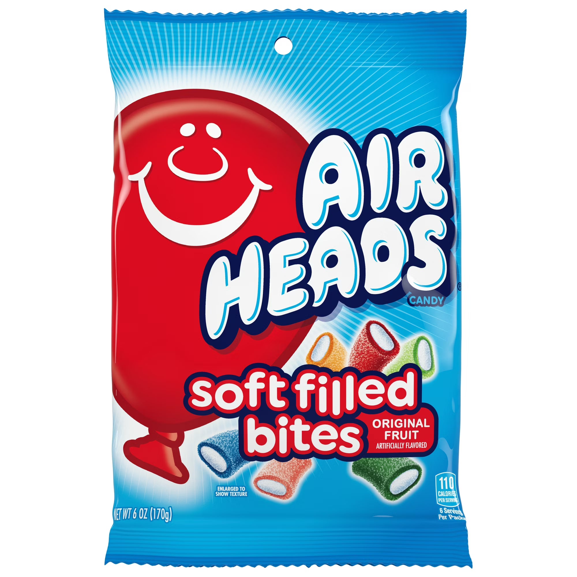 Airheads, Soft Filled Bites Candy, 6 Oz