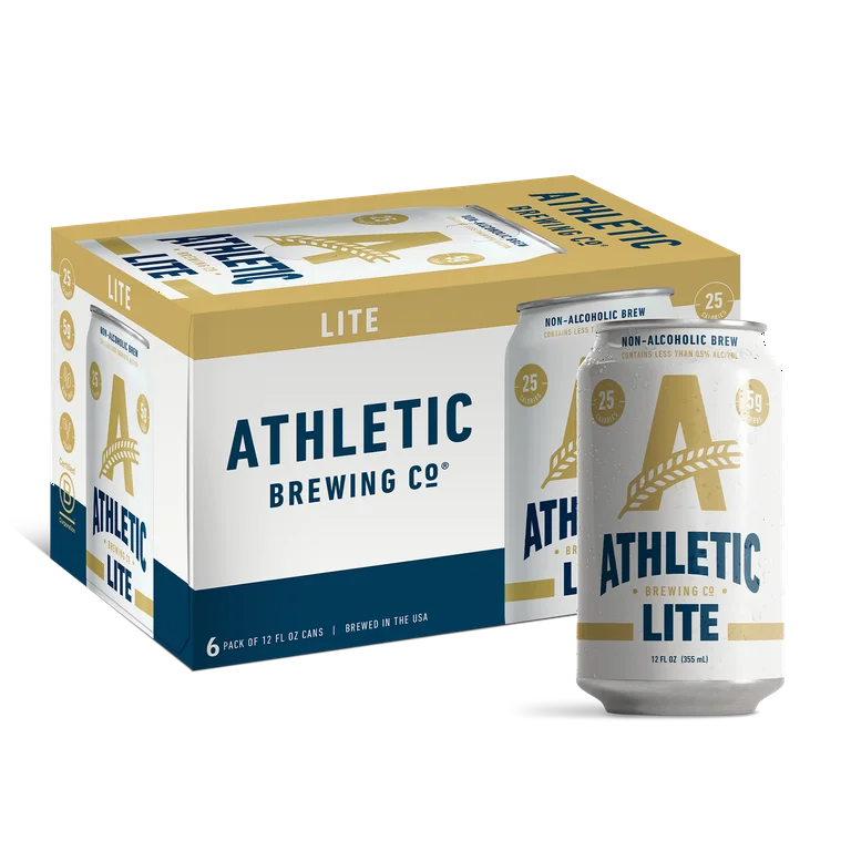 Athletic Brewing Company Athletic Lite, Light Non-Alcoholic Beer, 6 pack, 12 fl oz