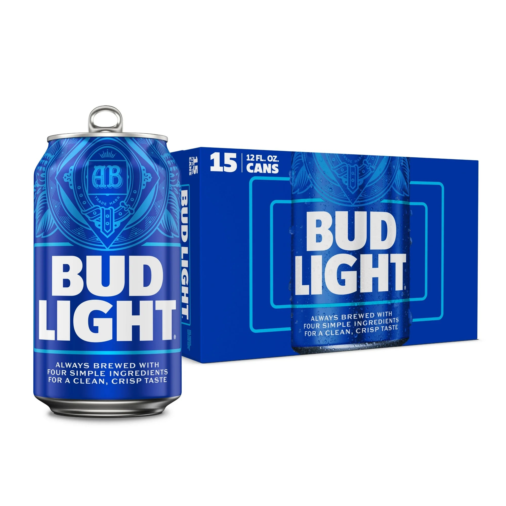 Bud Light American Light Lager Beer 15 Pack 12 fl oz Aluminum Cans 4.2% ABV