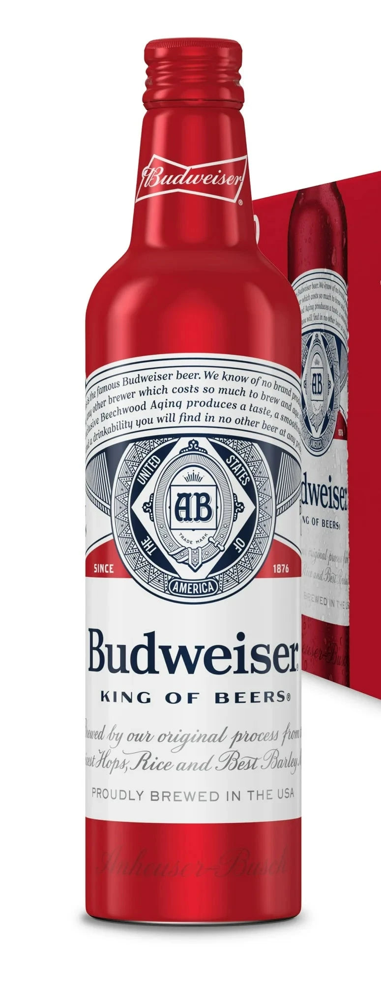 Budweiser American Lager Beer 1 - 16 fl oz Aluminum Bottle 5% ABV