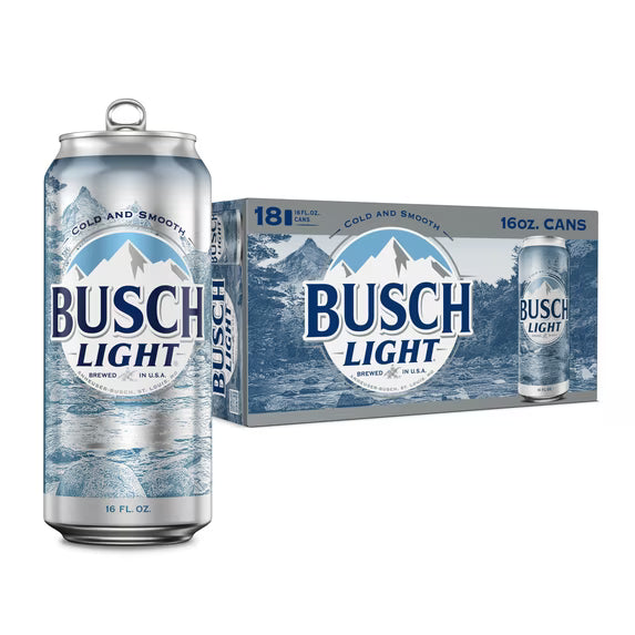 Busch Light American Lager Beer 18 Pack Cans 4.1% ABV