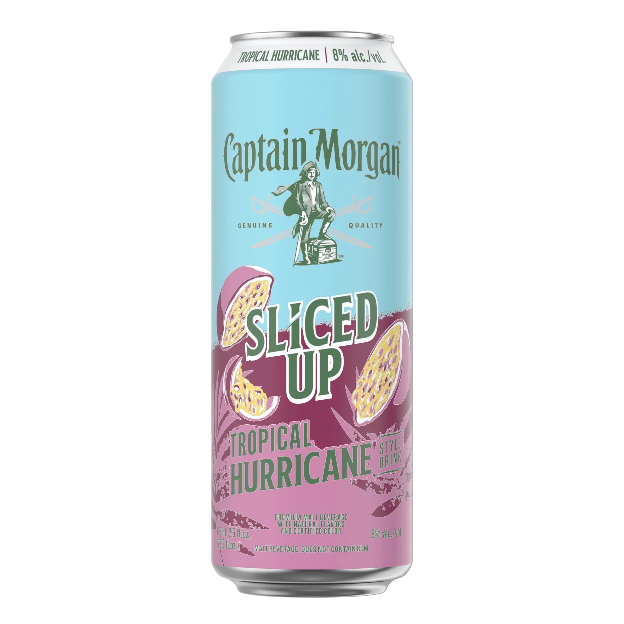 Captain Morgan Sliced Up Tropical Hurricane, Single Serve, 23.5 fl oz Can, 8% ABV