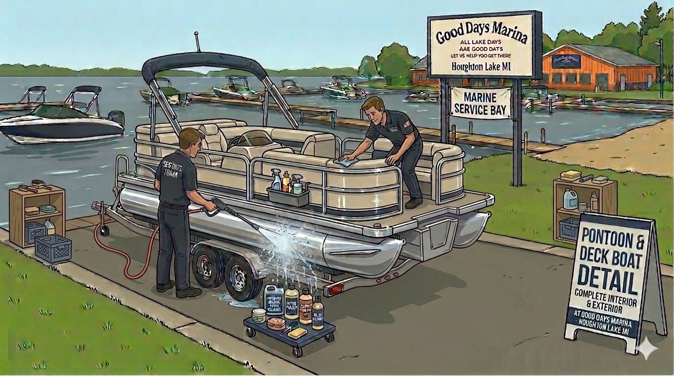 Detailing - Tier 1 - Pontoon or Boat $8 per ft