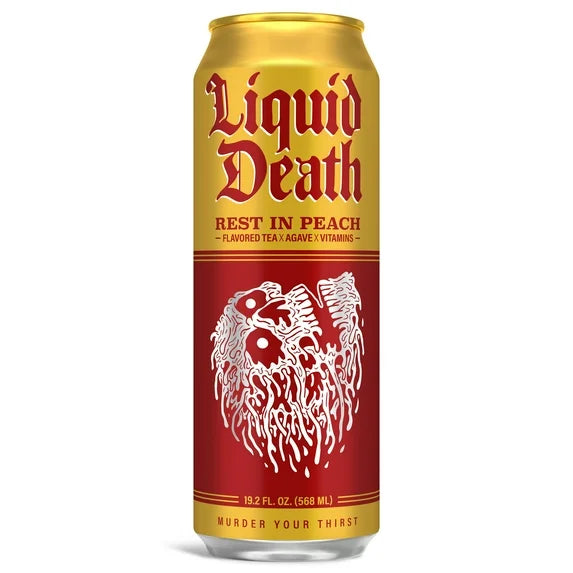 Liquid Death 19.2 Oz. Rest in Peach