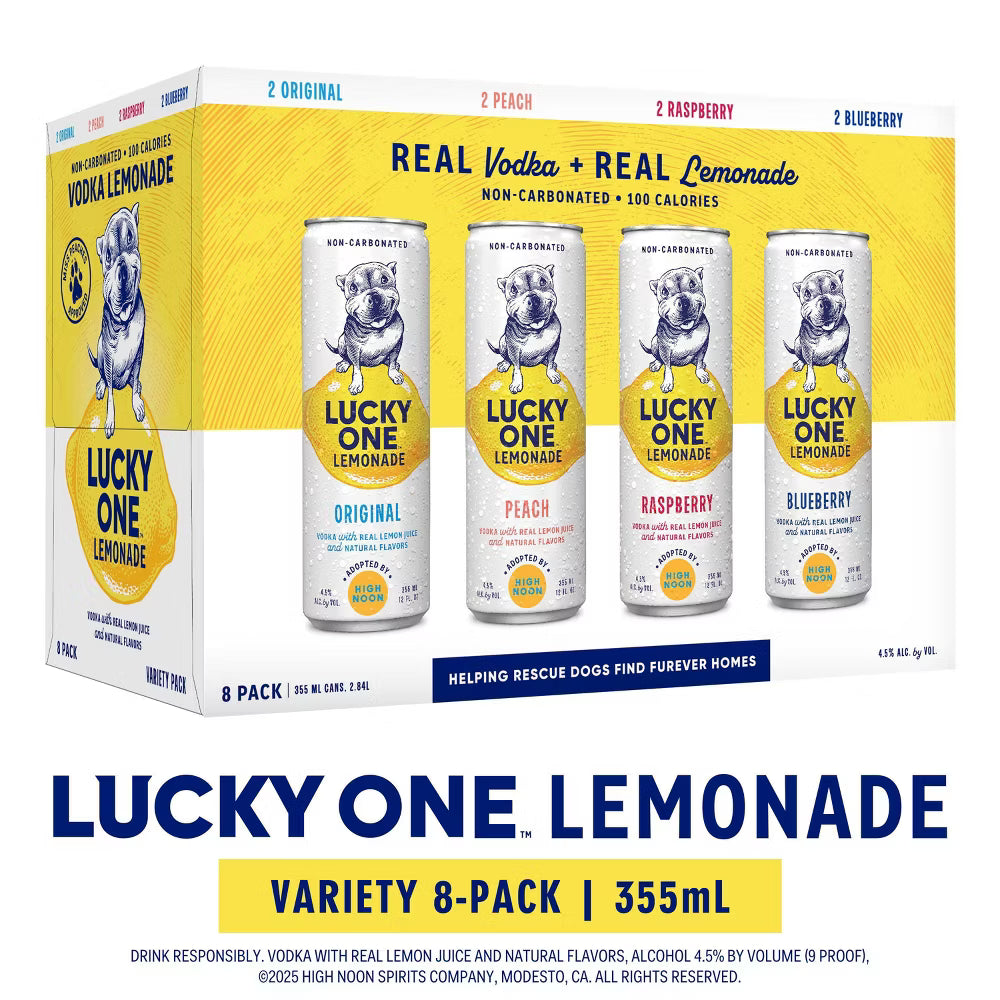 Lucky One Lemonade Vodka Variety 8pk/355ml Can