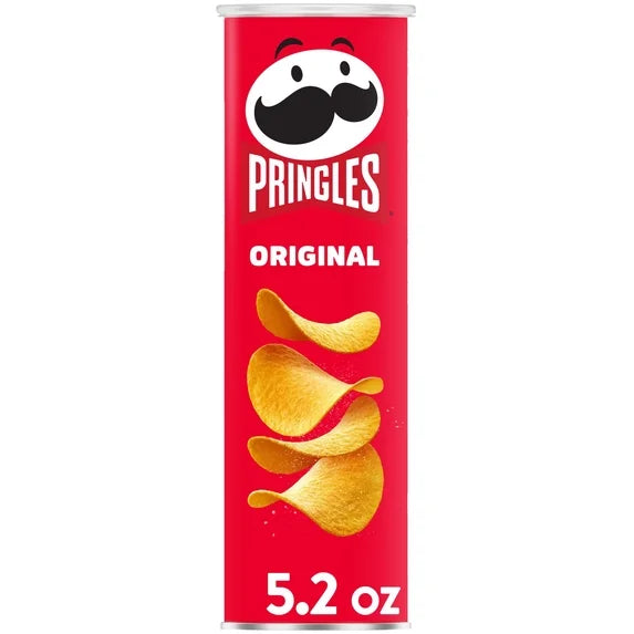 Pringles Original Potato Crisps Chips, Lunch Snacks, 5.5 oz Canister