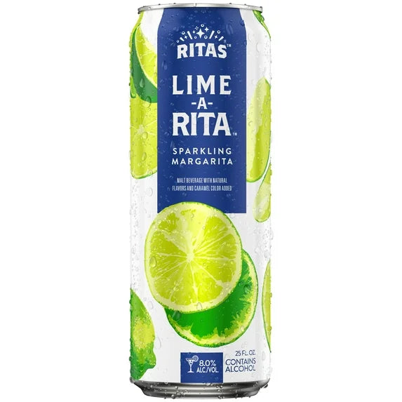Ritas Lime-A-Rita Sparkling Margarita, 25 fl oz Can, 8% ABV