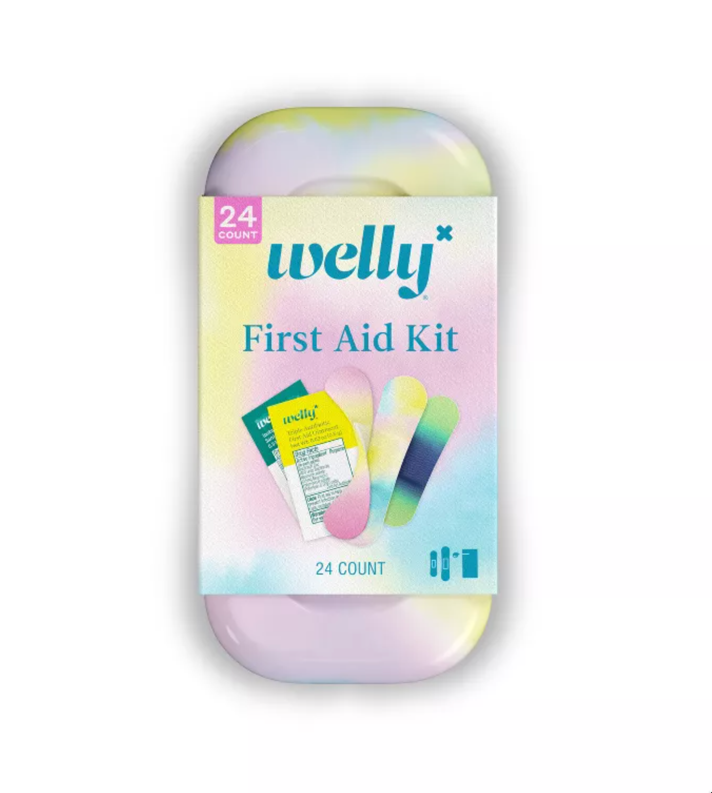 Welly Kid's Quick Fix First Aid Bandage Travel Kit - Colorwash - 24ct