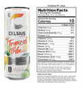 CELSIUS ASTRO VIBE Sparkling Blue Razz, Sugar Free Energy Drink, 12 Fl Oz