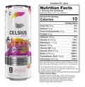 CELSIUS GALAXY VIBE Sparkling Strawberry Watermelon, Sugar Free Energy Drink, 12 Fl Oz