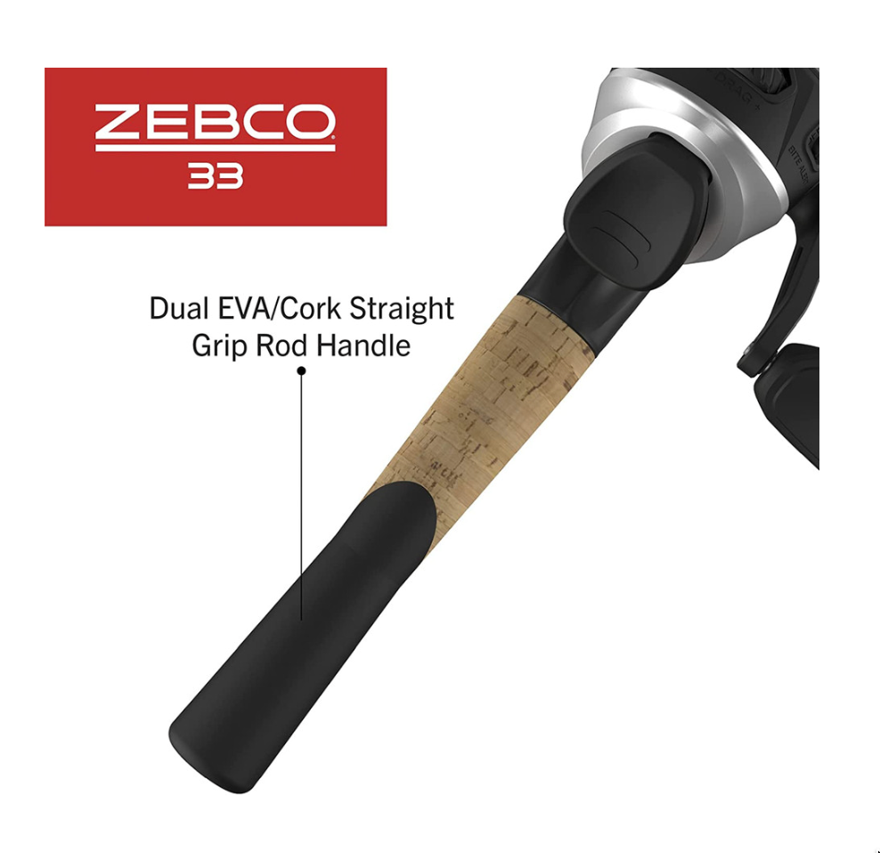 Zebco 33 5 Ft. 6 In. Z-Glass Fishing Rod & Spincast Reel with Tackle Wallet