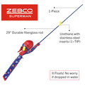 Zebco Youth Superman Floating Spincast Reel and Fishing Rod Combo