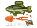 Flambeau Outdoors, Wild Bite Bass 25 Piece Kids Tackle Box Kit, Fishing Tackle Box