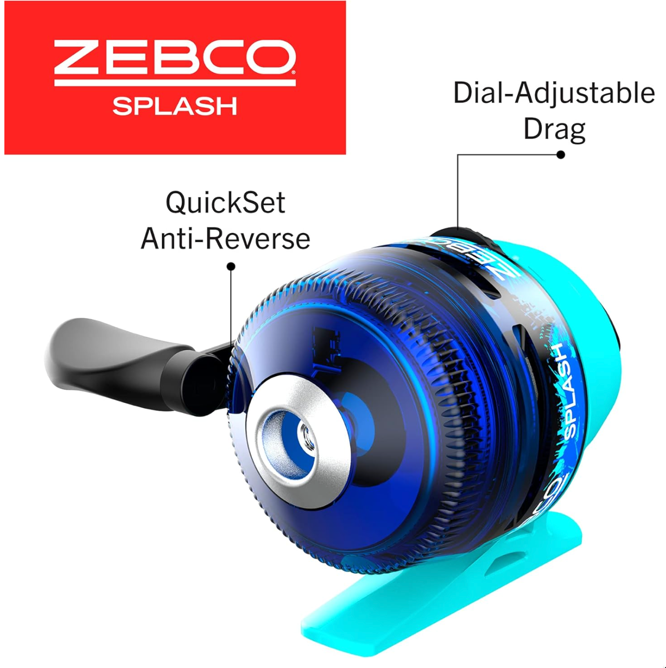 Splash Jr. Blue 4'0" Medium-Light Spincast Combo