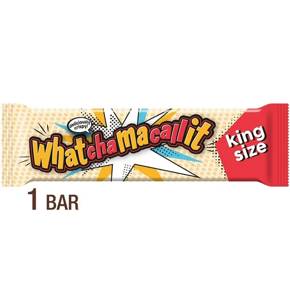 Whatchamacallit Chocolate, Caramel and Peanut Flavored Crisps King Size Candy, Bar 2.6 oz