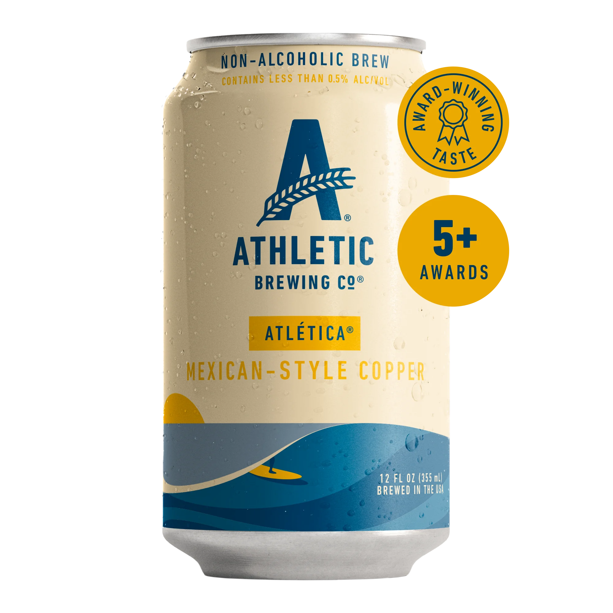 Athletic Brewing Company Atletica Mexican-Style Lager, Craft Non-Alcoholic Beer, 1 - 12 fl oz