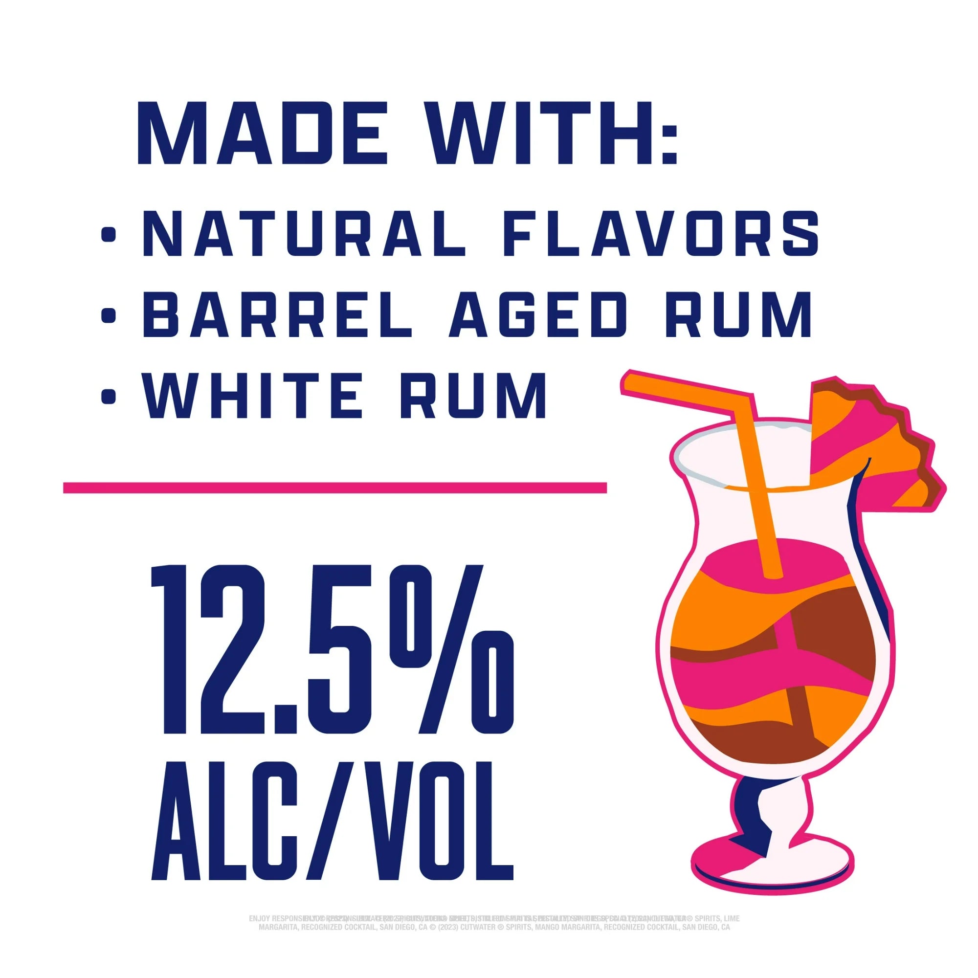 Cutwater Spirits Tiki Rum Mai Tai, 4 pack 12 fl. oz. Aluminum Can, 12.5% ABV