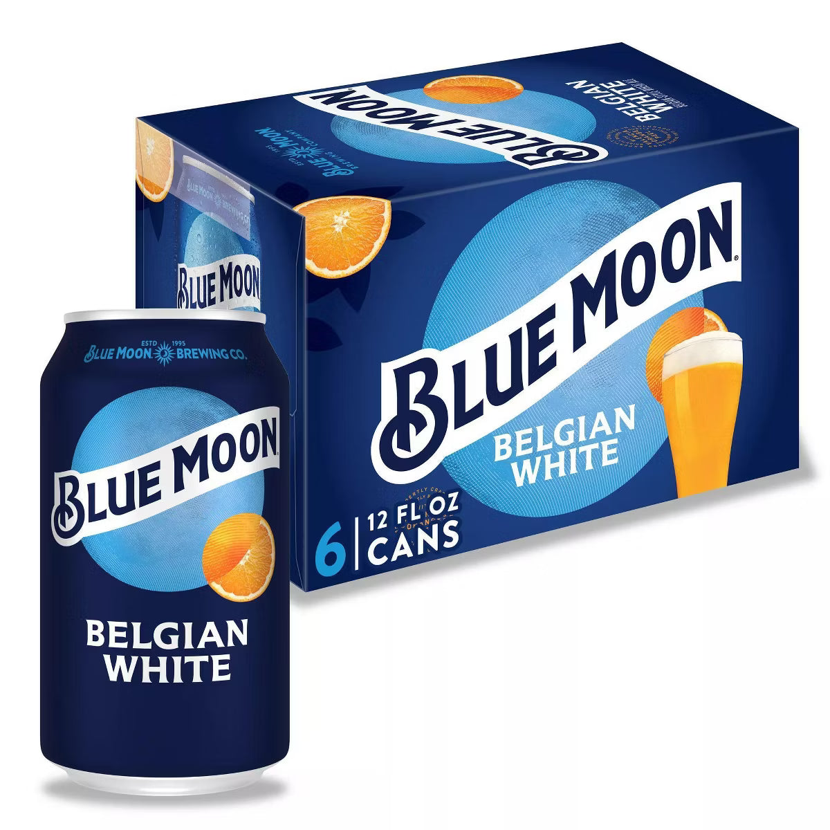 Blue Moon Belgian White Beer - 6pk/12 fl oz Cans