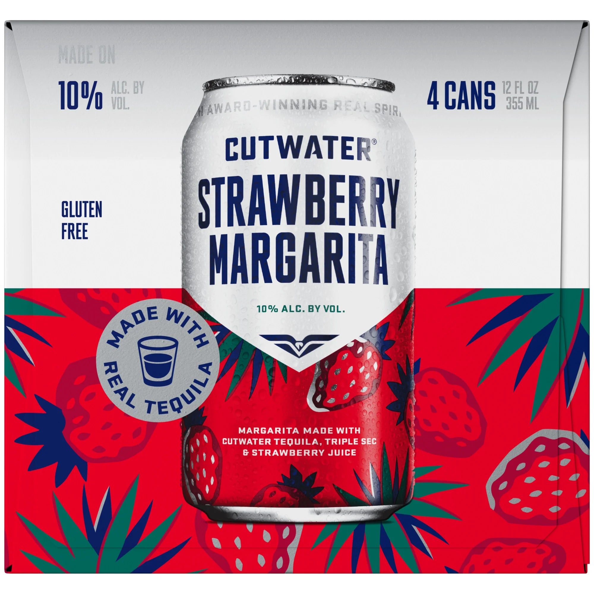 Cutwater Tequila Strawberry Margarita 12 fl oz Aluminum Can 12.5% ABV