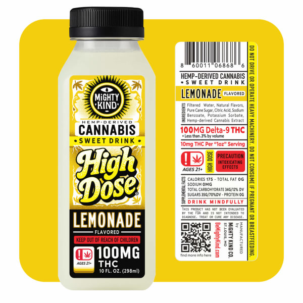 High Dose Lemonade Sweet Drink THC 100mg